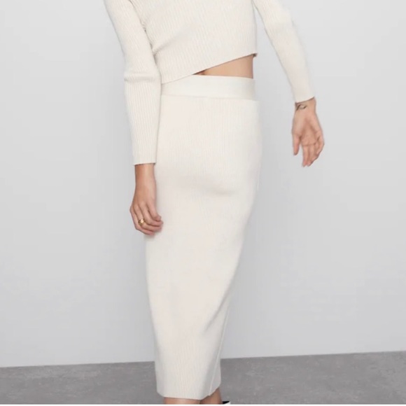 NWOT Zara knit wrap midi skirt - Picture 4 of 6
